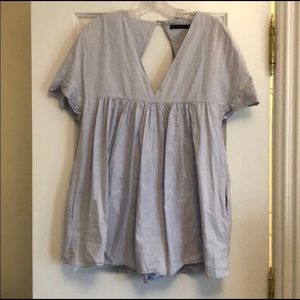 Zara Light Blue Babydoll Romper